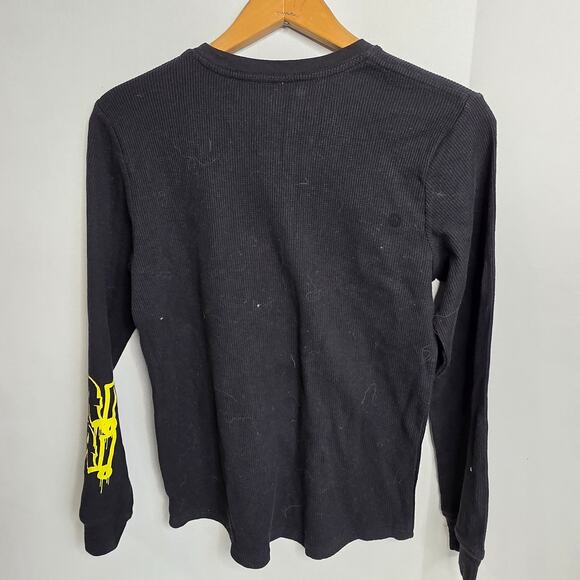 Hybrid Apparel Pokemon Pikachu Graffiti Print Waffle Long Sleeve, Mens, XL - Picture 4 of 5